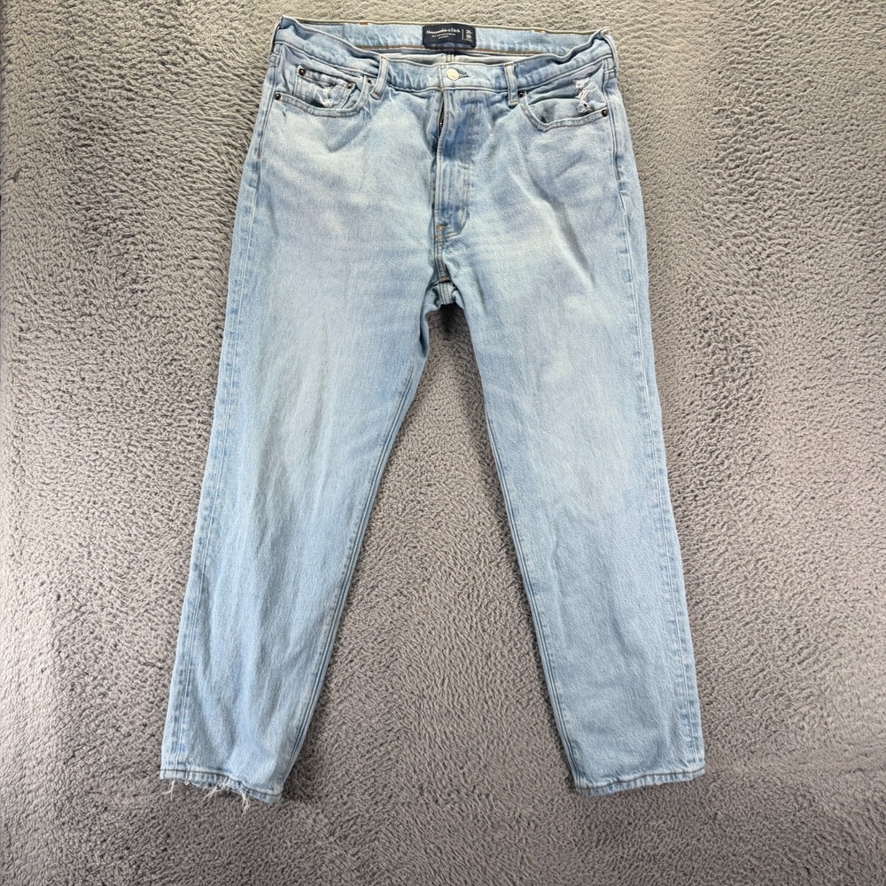 Vintage Abercrombie & Fitch Jeans Men's 38x30 Blue Cotton Denim Straight Stretch